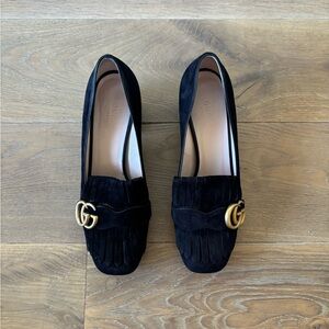 Gucci Women's low heel Flats with Gold Detail